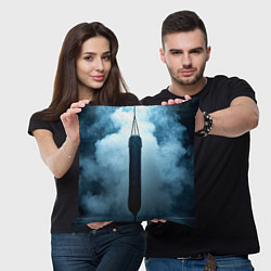 Подушка квадратная Боксерская груша в дыму, цвет: 3D-принт — фото 2