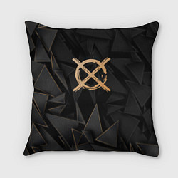 Подушка квадратная CreepyPasta golden poly, цвет: 3D-принт