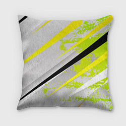 Подушка квадратная Color white light green, цвет: 3D-принт