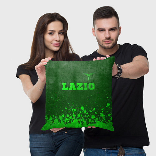 Подушка квадратная Lazio - green gradient посередине / 3D-принт – фото 3