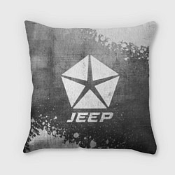 Подушка квадратная Jeep - grey gradient, цвет: 3D-принт