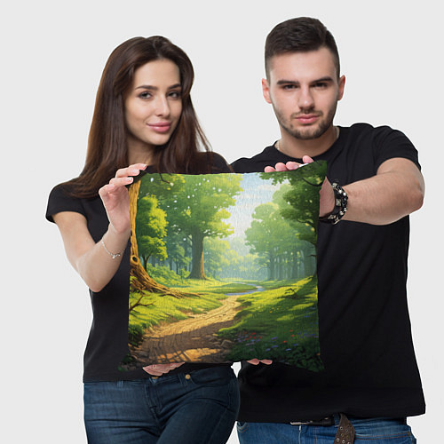 Подушка квадратная Fabulous forest / 3D-принт – фото 3