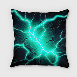 Подушка квадратная Color light blue black, цвет: 3D-принт