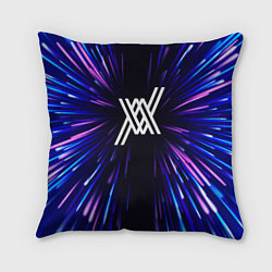 Подушка квадратная Darling in the FranXX neon energy, цвет: 3D-принт