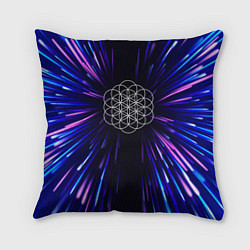 Подушка квадратная Coldplay neon energy, цвет: 3D-принт