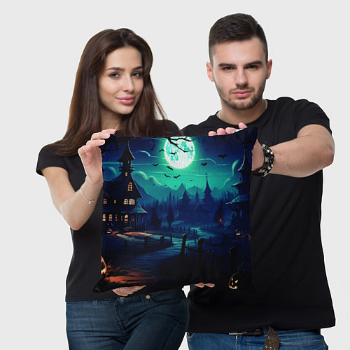 Подушка квадратная Day of the Dead - Хэллоуин / 3D-принт – фото 3