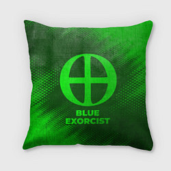 Подушка квадратная Blue Exorcist - green gradient, цвет: 3D-принт