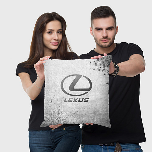 Подушка квадратная Lexus - white gradient / 3D-принт – фото 3