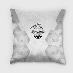 Подушка квадратная Goblin Slayer white poly, цвет: 3D-принт