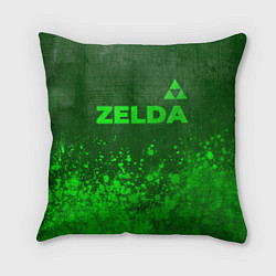 Подушка квадратная Zelda - green gradient посередине, цвет: 3D-принт