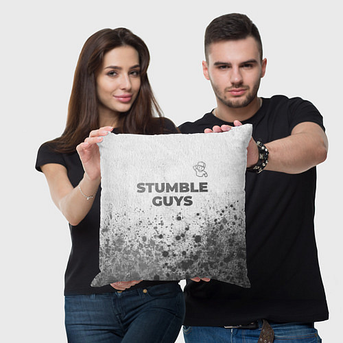 Подушка квадратная Stumble Guys - white gradient посередине / 3D-принт – фото 3
