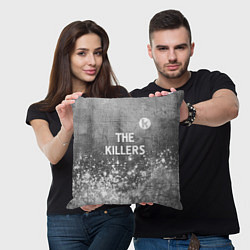 Подушка квадратная The Killers - grey gradient посередине, цвет: 3D-принт — фото 2