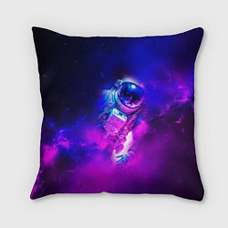 Подушка квадратная Космонавт среди облаков, цвет: 3D-принт