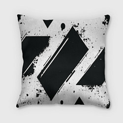 Подушка квадратная Color black white, цвет: 3D-принт