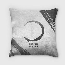 Подушка квадратная Demon Slayer - white gradient, цвет: 3D-принт