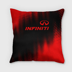 Подушка квадратная Infiniti - red gradient посередине