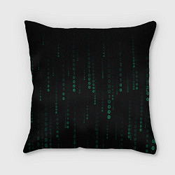 Подушка квадратная Color black turquoise, цвет: 3D-принт