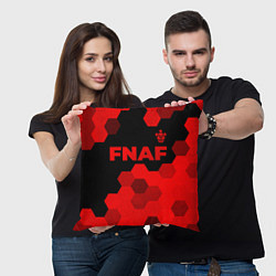 Подушка квадратная FNAF - red gradient посередине, цвет: 3D-принт — фото 2