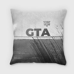 Подушка квадратная GTA - white gradient посередине, цвет: 3D-принт