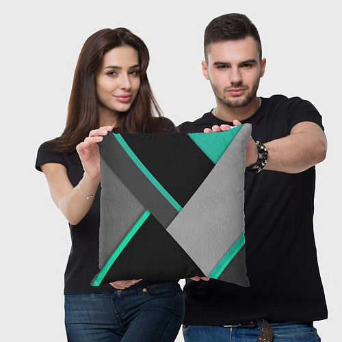 Подушка квадратная Multicoloured / 3D-принт – фото 3