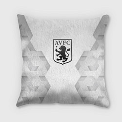 Подушка квадратная Aston Villa white poly, цвет: 3D-принт