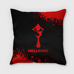 Подушка квадратная Hellsing - red gradient