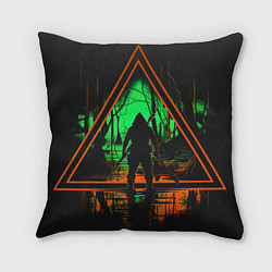 Подушка квадратная Выживание в лесу, цвет: 3D-принт