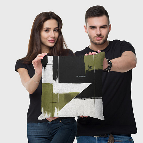 Подушка квадратная Haval логотип / 3D-принт – фото 3