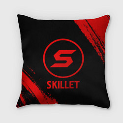 Подушка квадратная Skillet - red gradient, цвет: 3D-принт