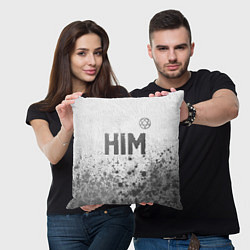 Подушка квадратная HIM - white gradient посередине, цвет: 3D-принт — фото 2
