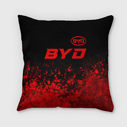 Подушка квадратная BYD - red gradient посередине