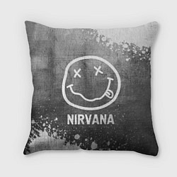 Подушка квадратная Nirvana - grey gradient, цвет: 3D-принт