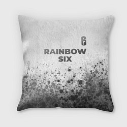 Подушка квадратная Rainbow Six - white gradient посередине, цвет: 3D-принт