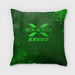 Подушка квадратная Exeed - green gradient, цвет: 3D-принт