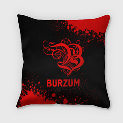 Подушка квадратная Burzum - red gradient, цвет: 3D-принт