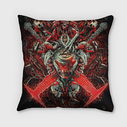 Подушка квадратная Doom постер к игре, цвет: 3D-принт