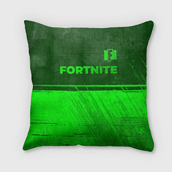 Подушка квадратная Fortnite - green gradient посередине, цвет: 3D-принт