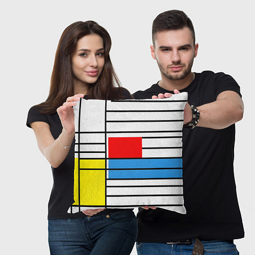 Подушка квадратная В стиле мондриана / 3D-принт – фото 3