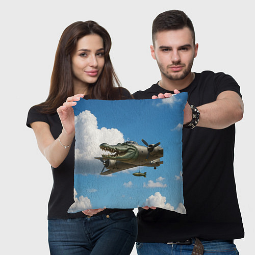 Подушка квадратная Бомбардиро крокодило / 3D-принт – фото 3