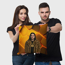 Подушка квадратная Bones с цепью в шубе, цвет: 3D-принт — фото 2