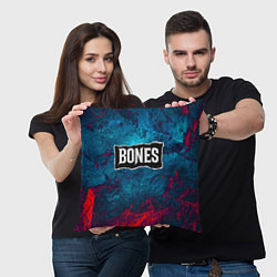 Подушка квадратная Логотип Bones, цвет: 3D-принт — фото 2