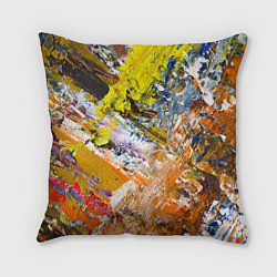 Подушка квадратная Живая Абстракция: Поток Цветов и Форм в Постоянном, цвет: 3D-принт