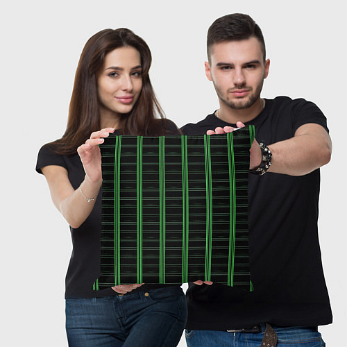 Подушка квадратная Color black cage / 3D-принт – фото 3
