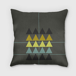 Подушка квадратная Абстрактный лес геометрический, цвет: 3D-принт