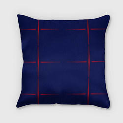 Подушка квадратная Color blue red stripes, цвет: 3D-принт