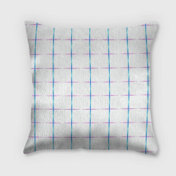 Подушка квадратная Color white blue stripes, цвет: 3D-принт