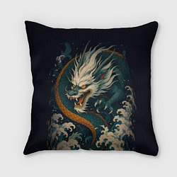 Подушка квадратная Морской император - дракон, цвет: 3D-принт