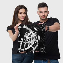 Подушка квадратная Doom smile game, цвет: 3D-принт — фото 2