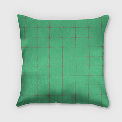 Подушка квадратная Color green stripes, цвет: 3D-принт
