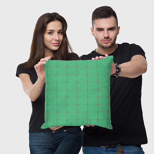 Подушка квадратная Color green stripes / 3D-принт – фото 3
